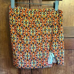 Free People Vibrant Geometric Patterned Mini. Size US 4